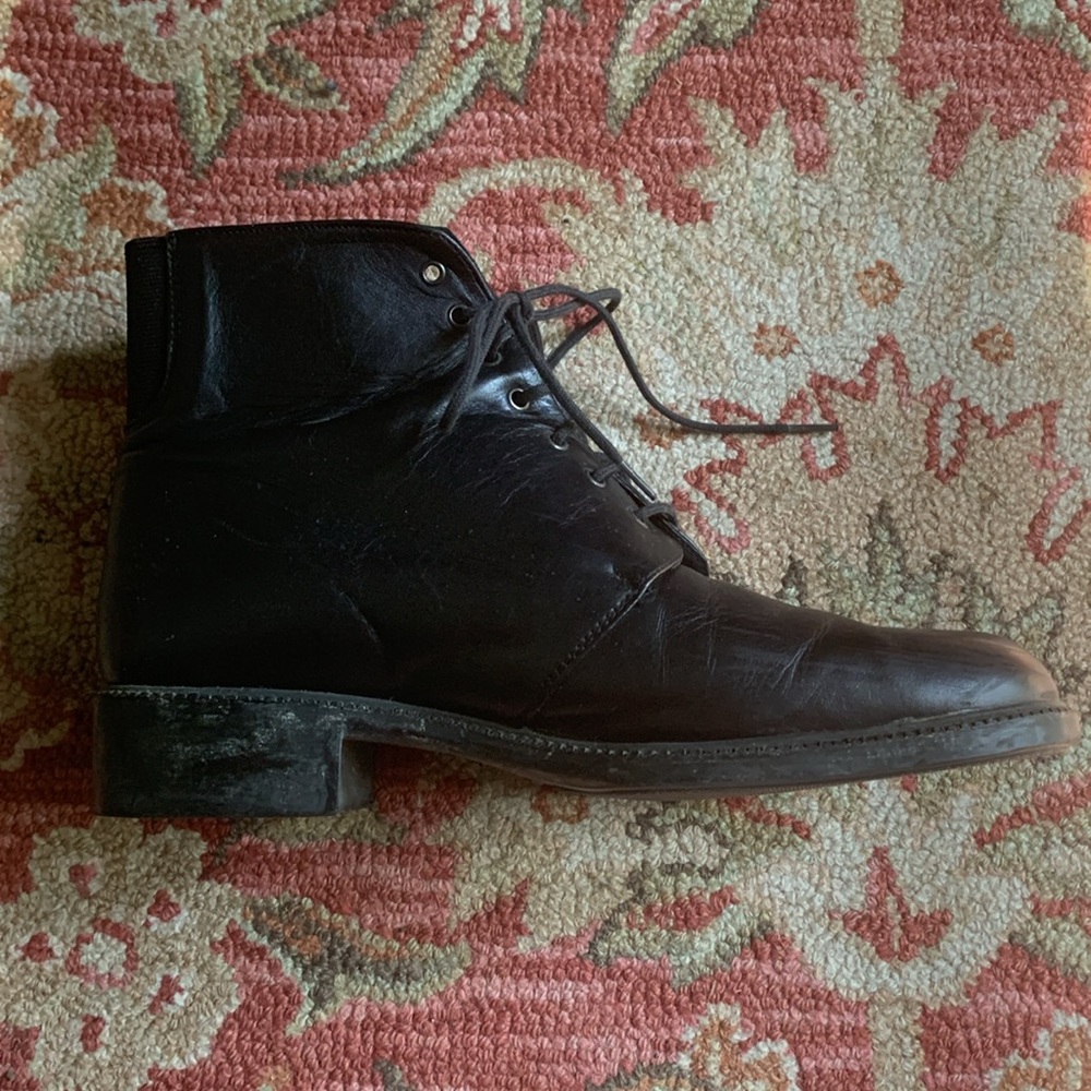 Kenneth Cole Black leather lace up Boots - Picture 7 of 15